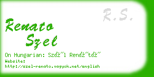 renato szel business card